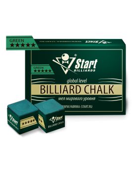 Мел Startbilliards 5 звезд зеленый (12шт)