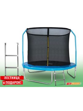Батут StartLine Fitness 8 футов (244 см) с внутренней сеткой, держателями и лестницей