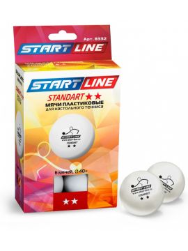 Мячи Start line Standart 2* New (6 шт, бел.)