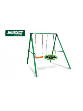 Качели SLP SYSTEMS 2 секции + лодочка красная + гнездо зеленое