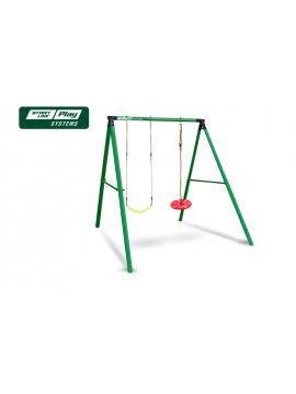 Качели SLP SYSTEMS 2 секции + сиденье гибкое желтое + сиденье диск красное