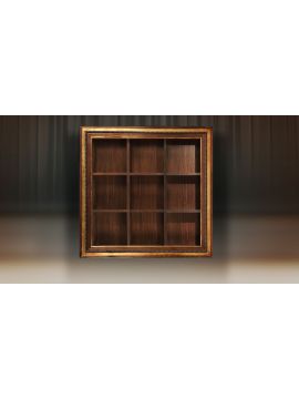 Модуль для книг навесной 1234х1234 (Мореный дуб)
