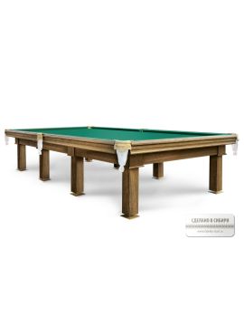 Бильярдный стол Сибирь 12 фт ЛДСП (РП, Ochre, ЛДСП_22, Сукно «Euro Pro 50»ш1.98м Yellow green)
