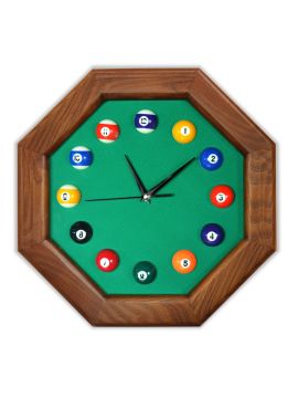 Часы 8 граней ясень/сукно (№7,Сукно Euro Pro 50 ш1.98м Yellow green)