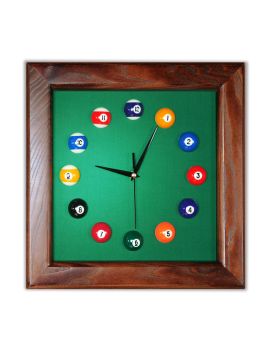 Часы Квадрат ясень/сукно (№4,Сукно Euro Pro 50 ш1.98м Yellow green)