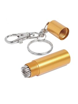 Инструмент для перфорации наклейки алюминиевый желтый