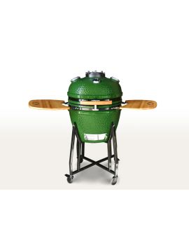 Керамический гриль-барбекю с окошком 22 дюйма (зеленый) (57см)