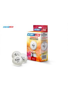 Мячи Start line Standart 2* New (6 шт, бел.)