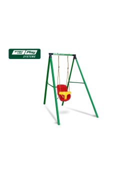 Качели SLP SYSTEMS 1 секция + Пластиковое сиденье для качели с фиксацией красно-желтое