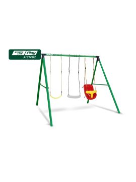 Качели SLP SYSTEMS 3 секции + сиденье с фиксацией желтое + сиденье гибкое + сиденье лодочка белое