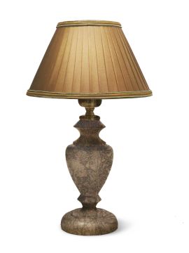 Лампа настольная Лео  (Авт. № 2,плафоны синие,фурнитура золото)