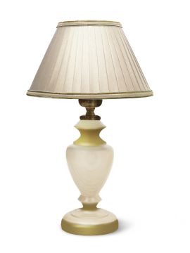 Лампа настольная Ренессанс Голд (Авт. № 3,плафоны синие,фурнитура золото)