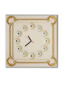 Часы Квадрат Ренессанс Голд граб/шпон (Авт. № 3)