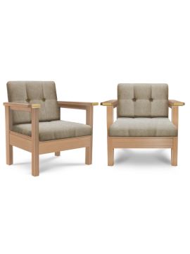 Кресло High-Style Lux ясень (Дуб натурал корень,Винилискожа Prado_1,Винилискожа PRADO-1)