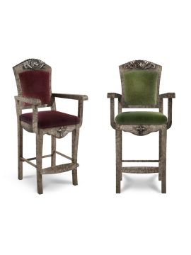 Стул бильярдный Лео II клен (Авт. № 2,Ткань Vilvet Lux,78 Velvet-Lux)