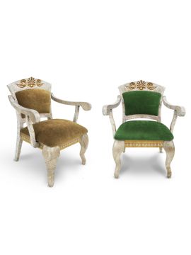 Кресло Ренессанс Гранж граб (Авт. № 1,Ткань Vilvet Lux,78 Velvet-Lux)