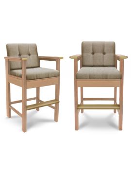 Стул бильярдный High-Style Lux ясень (Дуб натуральный,Декор золото,Винилискожа PRADO-1,Винилискожа Prado_1)