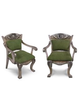 Кресло Лео клен (Авт. № 2,Ткань Vilvet Lux,78 Velvet-Lux)