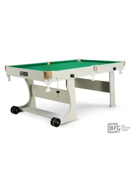 Бильярд BFG Compact Light 6 (Серый) (РП, серый (ЛДСП), ЛДСП_16, Manchester 45 Yellow green ш1,98м, Х/б сетка)