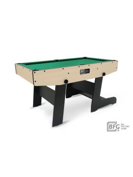 Бильярд BFG Compact Moby 4 (Йоркшир) (Пул, йоркшир/черный (ЛДСП), ЛДСП_16, Сукно Euro Pro 30 ш1.98м Yellow green, Х/б сетка)