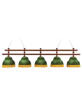 Лампа Ливерпуль 5пл. ясень (№4,бархат burgundy,бахрома желтая,фурнитура золото)