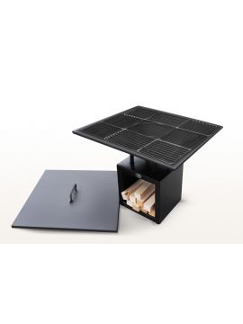 Очаг с вентиляционными отверстиями и решеткой для приготовления (№3)