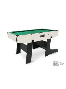 Бильярд BFG Compact Moby 4 (Стандарт) (Пул, серый/черный (ЛДСП), ЛДСП_16, Manchester 45 Yellow green ш1,98м, Х/б сетка)