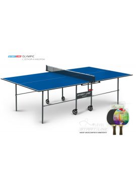 Стол теннисный Olympic с сеткой и набором Синий